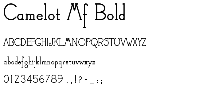 Camelot MF Bold font
